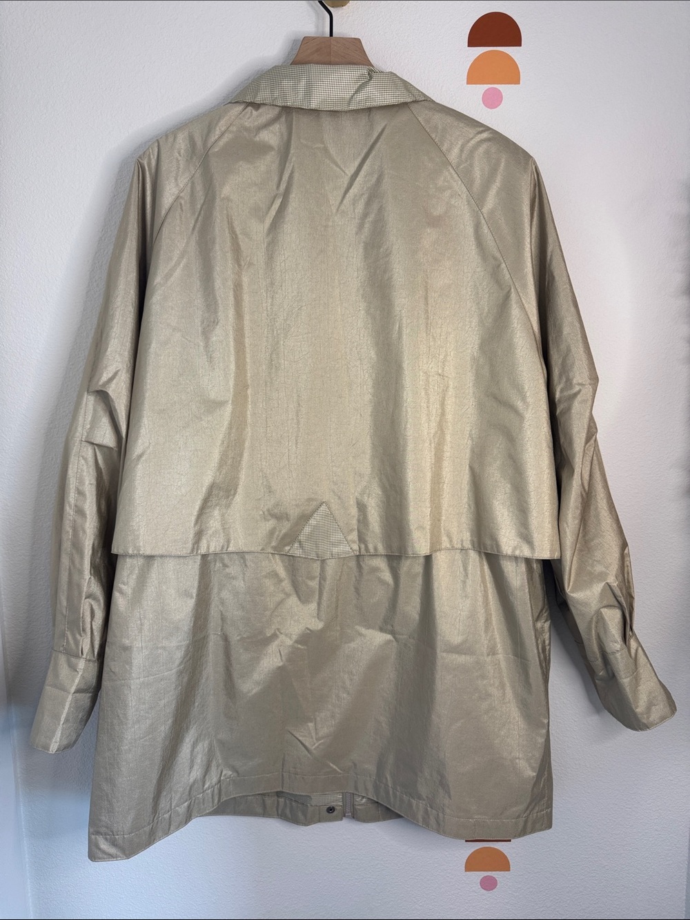 Vintage Cambridge Beige Lightweight Rain Jacket Windbreaker Women’s 2X N0224 - Picture 6 of 7